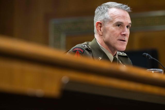 US Army Lt. Gen. Joshua M. Rudd testifies during a Senate Intelligence Committee hearing on his nomination to be director of the National Security Agency (NSA), on Capitol Hill in Washington, DC, January 29, 2026. (Photo by SAUL LOEB / AFP)