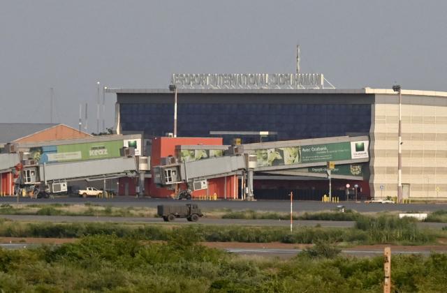 (FILES) A general view of Diori Hamani International Airport in Niamey on September 10, 2023. Heavy security was deployed around Niger's main airport on March 29, 2026 after overnight gunfire and explosions raised suspicions of a jihadist attack, but the ruling junta remained tight-lipped. (Photo by AFP)