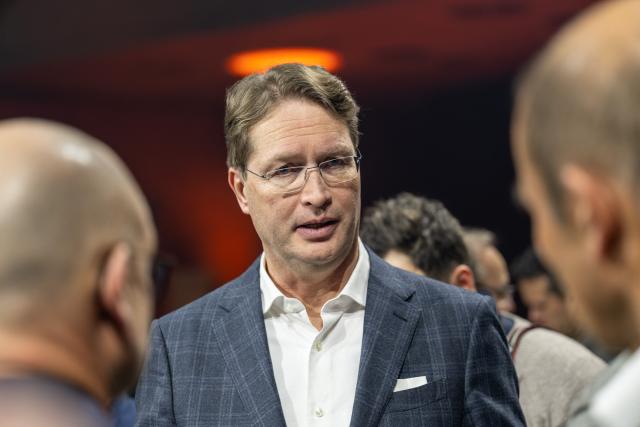 Ola Kaellenius, Chairman of the Board of Management of Mercedes-Benz Group AG attends the presentation of the new S-Class at the world premiere and 140 years celebration at the Mercedes-Benz Museum Stuttgart on January 29, 2026. (Photo by Silas Stein / AFP)