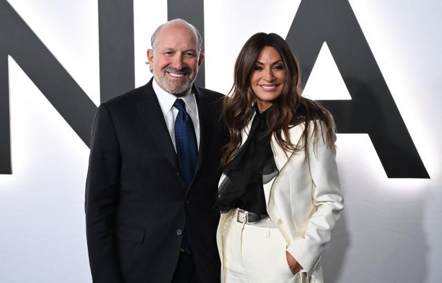US Secretary of Commerce Howard Lutnick and his wife Allison Lutnick attend the world premiere of Amazon MGM Studios' "Melania" at the Kennedy Center in Washington, DC, on January 29, 2026. (Photo by Alex WROBLEWSKI / AFP)