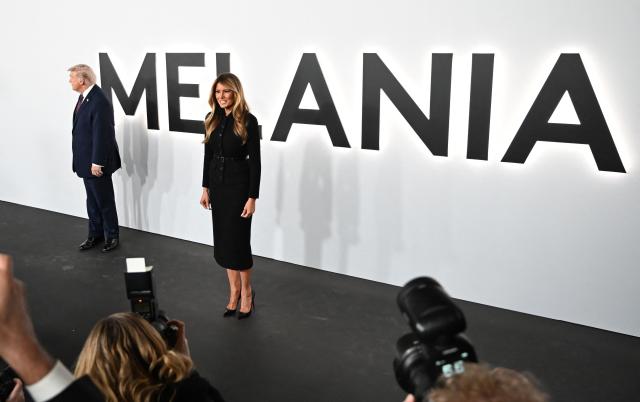 US President Donald Trump and US First Lady Melania Trump attend the world premiere of Amazon MGM Studios' "Melania" at the Kennedy Center in Washington, DC, on January 29, 2026. (Photo by Alex WROBLEWSKI / AFP)