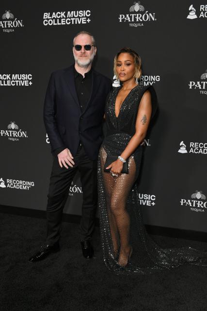 US rapper and actress Eve and Maximillion Cooper attend the Recording Academy Honors Black Music Collective at the Fairmont Century Plaza in Los Angeles on January 29, 2026. (Photo by Unique Nicole / AFP)