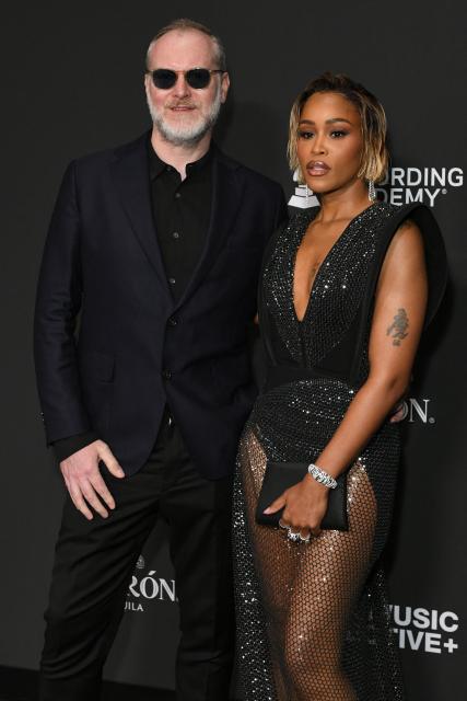US rapper and actress Eve and Maximillion Cooper attend the Recording Academy Honors Black Music Collective at the Fairmont Century Plaza in Los Angeles on January 29, 2026. (Photo by Unique Nicole / AFP)
