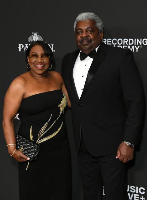 Karla Redding-Andrews and Tim Andrews attend the Recording Academy Honors Black Music Collective at the Fairmont Century Plaza in Los Angeles on January 29, 2026. (Photo by Unique Nicole / AFP)