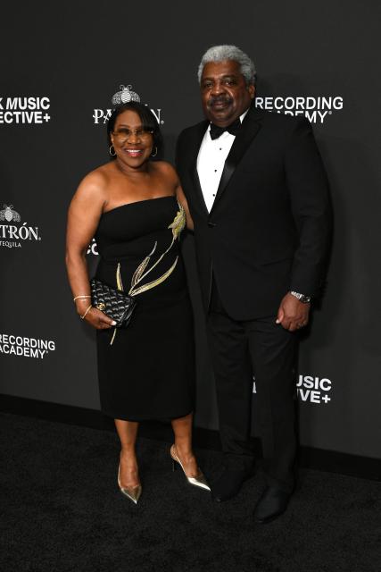 Karla Redding-Andrews and Tim Andrews attend the Recording Academy Honors Black Music Collective at the Fairmont Century Plaza in Los Angeles on January 29, 2026. (Photo by Unique Nicole / AFP)