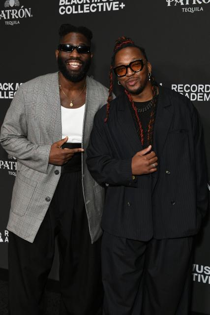 US rapper Tobe Nwigwe and music producer Kizzo attend the Recording Academy Honors Black Music Collective at the Fairmont Century Plaza in Los Angeles on January 29, 2026. (Photo by Unique Nicole / AFP)