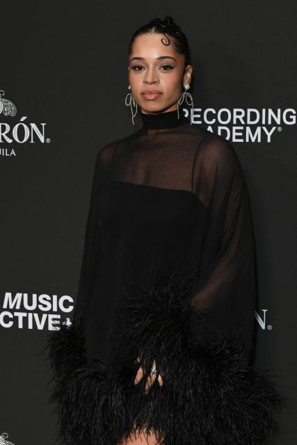 British singer Ella Mai attends the Recording Academy Honors Black Music Collective at the Fairmont Century Plaza in Los Angeles on January 29, 2026. (Photo by Unique Nicole / AFP)