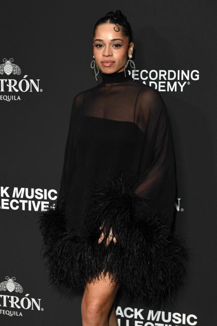 British singer Ella Mai attends the Recording Academy Honors Black Music Collective at the Fairmont Century Plaza in Los Angeles on January 29, 2026. (Photo by Unique Nicole / AFP)