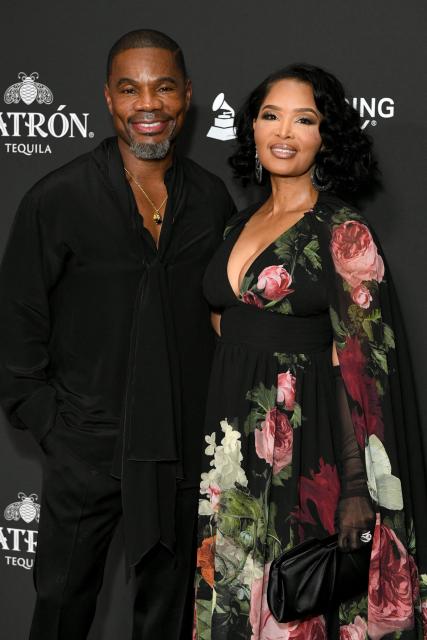 US gospel singers Kirk Franklin and wife Tami Franklin attend the Recording Academy Honors Black Music Collective at the Fairmont Century Plaza in Los Angeles on January 29, 2026. (Photo by Unique Nicole / AFP)