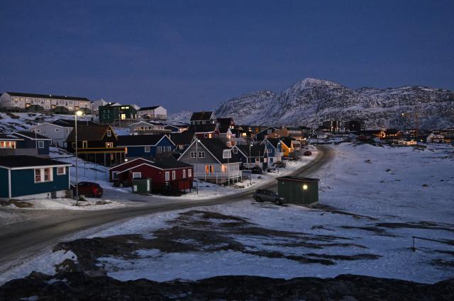 A residential area of Nuuk, Greenland, is pictured on January 29, 2026. (Photo by Ina FASSBENDER / AFP)