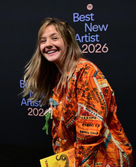 US musician Dora Jar attends Spotify's 2026 Best New Artist Party in West Hollywood, California on January 29, 2026. (Photo by Frederic J. BROWN / AFP)