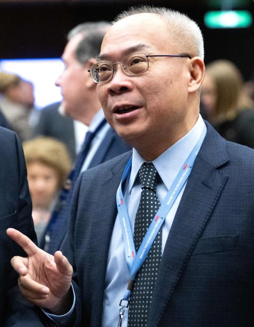 China’s Permanent Representative to the IAEA Ambassador Li Song attends the International Atomic Energy Agency (IAEA) Board of Governors' meeting at the agency's headquarters in Vienna, Austria on January 30, 2026. (Photo by Joe Klamar / AFP)