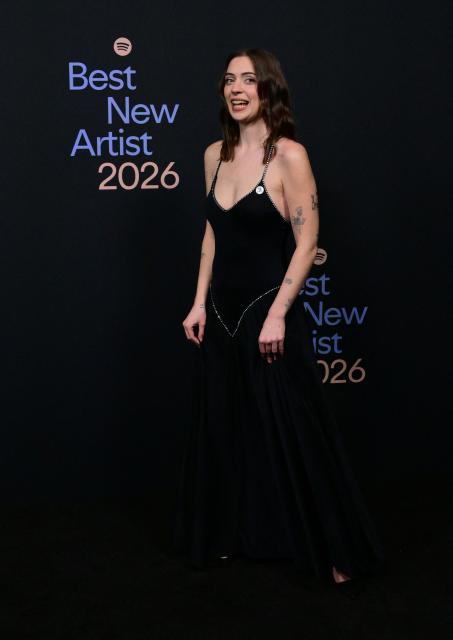 US singer-songwriter Lizzy McAlpine attends Spotify's 2026 Best New Artist Party in West Hollywood, California on January 29, 2026. (Photo by Frederic J. BROWN / AFP)