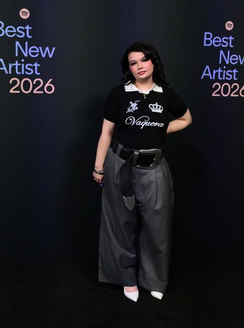 British musician Lola Young attends Spotify's 2026 Best New Artist Party in West Hollywood, California on January 29, 2026. (Photo by Frederic J. BROWN / AFP)