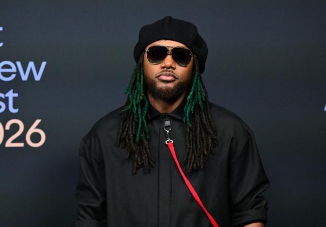 US singer-songwriter Leon Thomas III attends Spotify's 2026 Best New Artist Party in West Hollywood, California on January 29, 2026. (Photo by Frederic J. BROWN / AFP)