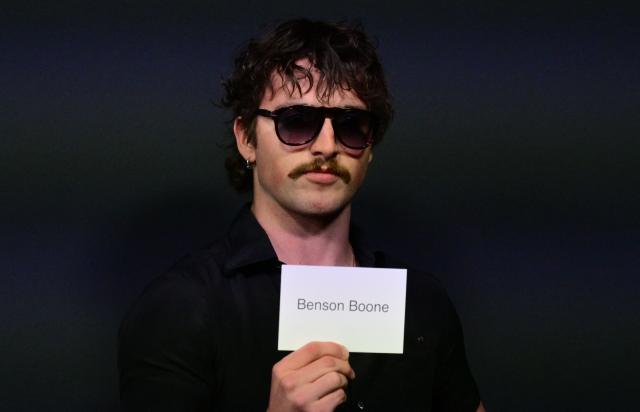 US singer-songwriter Benson Boone attends Spotify's 2026 Best New Artist Party in West Hollywood, California on January 29, 2026. (Photo by Frederic J. BROWN / AFP)