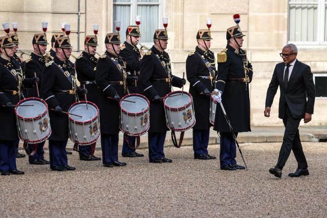 Cape Verde's President Jose Maria Neves arrives for a meeting with France's President Emmanuel Macron at the Elysee Palace in Paris on January 30, 2026. (Photo by Ludovic MARIN / AFP)