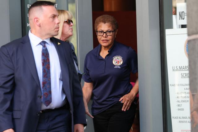Los Angeles Mayor Karen Bass exits before speaking to the media after a hearing on Don Lemon at the Edward R. Roybal Federal Courthouse in Los Angeles on January 30, 2026. The Trump administration charged Lemon, a prominent journalist, with civil rights crimes over coverage of immigration protests in Minneapolis, as the US president branded a nurse shot dead by federal agents in the city an "agitator."
The arrest of former CNN anchor came as President Donald Trump walked back his conciliatory tone following public outrage over the killings of Alex Pretti and another American citizen in the Minnesota city. (Photo by Patrick T. Fallon / AFP)