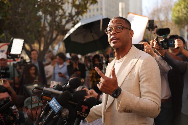 US Journalist Don Lemon speaks to the media after a hearing at the Edward R. Roybal Federal Courthouse in Los Angeles on January 30, 2026. The Trump administration charged Lemon with civil rights crimes over coverage of immigration protests in Minneapolis, as the US president branded a nurse shot dead by federal agents in the city an "agitator."
The arrest of former CNN anchor came as President Donald Trump walked back his conciliatory tone following public outrage over the killings of Alex Pretti and another American citizen in the Minnesota city. (Photo by Patrick T. Fallon / AFP)
