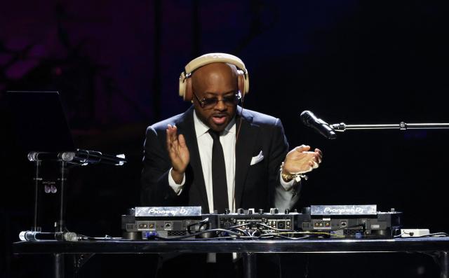 US record producer Jermaine Dupri spins tracks on stage during Musicares Person of the Year 2026 at the LA Convention Center in Los Angeles on January 30, 2026. (Photo by Michael Tran / AFP)