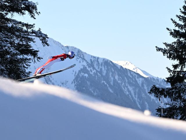 Austria's Claudia Purker competes during the Women's Individual Compact 5km event at the FIS Ski Nordic Combined World Cup, on January 30, 2026 in Seefeld, Austria. (Photo by BARBARA GINDL / APA / AFP) / Austria OUT