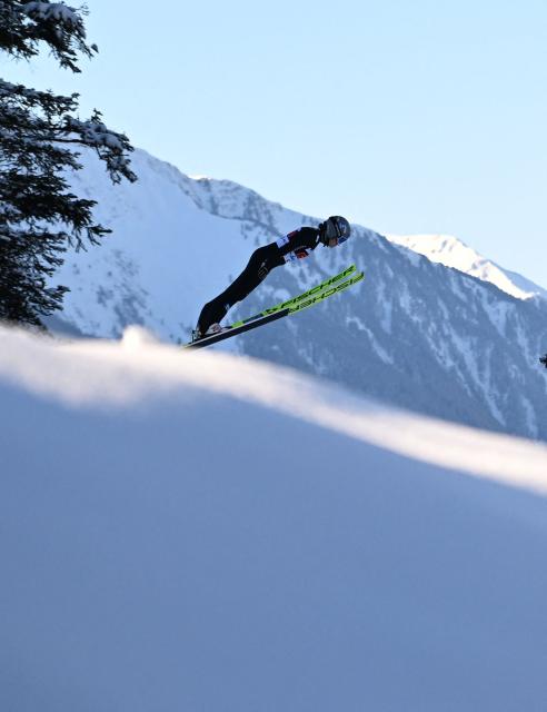 Norway's Marte Leinan Lund competes during the Women's Individual Compact 5km event at the FIS Ski Nordic Combined World Cup, on January 30, 2026 in Seefeld, Austria. (Photo by BARBARA GINDL / APA / AFP) / Austria OUT