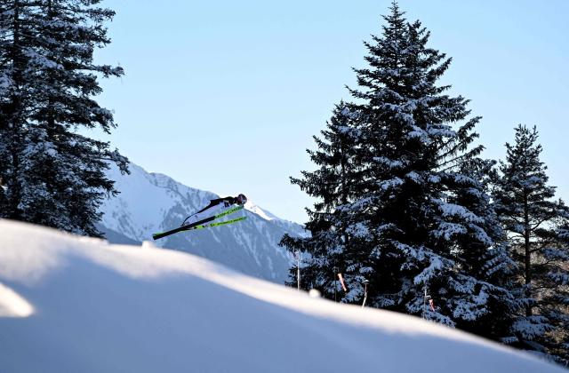 Austria's Katharina Gruber competes during the Women's Individual Compact 5km event at the FIS Ski Nordic Combined World Cup, on January 30, 2026 in Seefeld, Austria. (Photo by BARBARA GINDL / APA / AFP) / Austria OUT