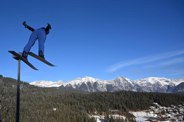 Slovenia's Ema Volavsek competes during the Women's Individual Compact 5km event at the FIS Ski Nordic Combined World Cup, on January 31, 2026 in Seefeld, Austria. (Photo by BARBARA GINDL / APA / AFP) / Austria OUT