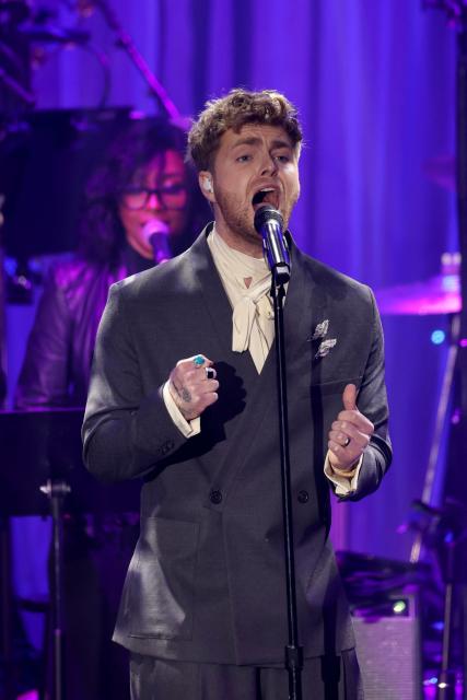US singer and songwriter Alex Warren performs onstage during the Recording Academy and Clive Davis' Salute To Industry Icons pre-Grammy gala at the Beverly Hilton hotel in Beverly Hills, California on January 31, 2026. (Photo by Patrick T. Fallon / AFP)