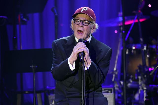 TOPSHOT - US singer Art Garfunkel performs onstage during the Recording Academy and Clive Davis' Salute To Industry Icons pre-Grammy gala at the Beverly Hilton hotel in Beverly Hills, California on January 31, 2026. (Photo by Patrick T. Fallon / AFP)
