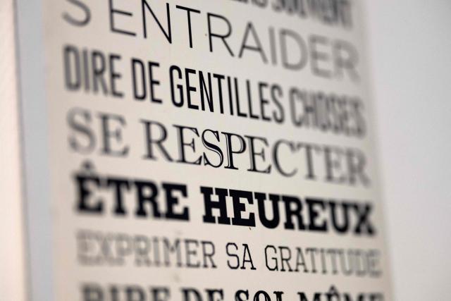 This photograph shows a board bearing the rules of the house MADEO, an experimental place of welcome for children with psycho troubles in Milizac-Guipronvel, western France on January 21, 2026. They are known as the “unplaceables”: a handful of teenagers in the care of child welfare services (ASE) whose foster families no longer want them. Near Brest, an experimental program called “Maison Madeo” is attempting to provide them with stability and peace of mind. (Photo by Fred TANNEAU / AFP)