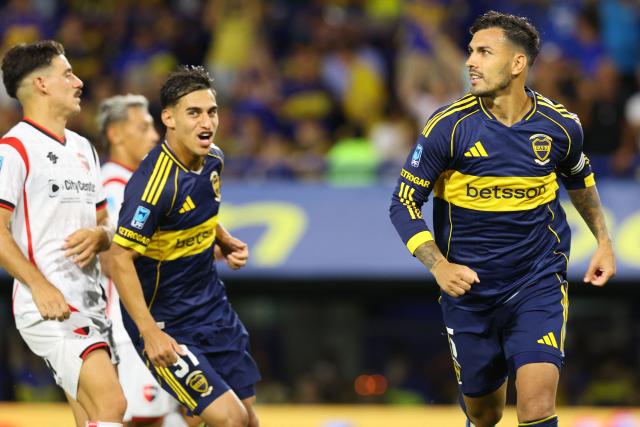 Boca Juniors' midfielder #05 Leandro Paredes celebrates scoring his team's second goal during the Argentine Professional Football League 2026 Apertura Tournament match between Boca Juniors and Newell's Old Boys at La Bombonera stadium in Buenos Aires on February 1, 2026. (Photo by ALEJANDRO PAGNI / AFP)