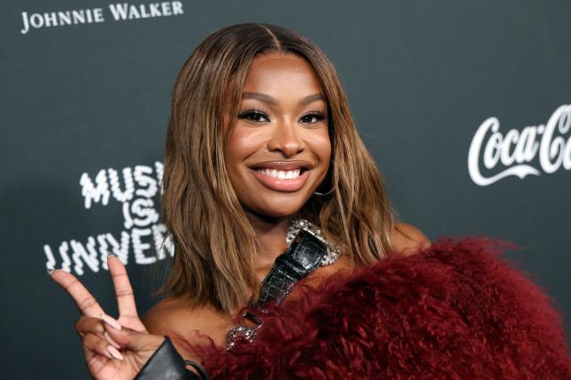 US singer-songwriter and actress Coco Jones attends Universal Music Group's Grammy after party at Nya Studios West in Los Angeles on February 1, 2026. (Photo by Michael Tran / AFP)