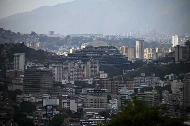 The 'El Helicoide' building, headquarters of the Bolivarian National Intelligence Service (SEBIN), is pictured in Caracas on February 2, 2026. On February 2 Washington's new top diplomat in Venezuela said that in a meeting with the country's interim president she addressed the issue of a transition after the ouster of Nicolas Maduro. (Photo by Federico PARRA / AFP)