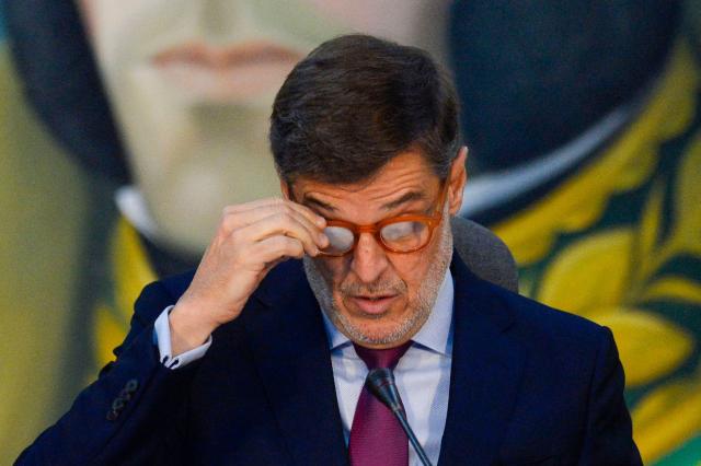 (FILES) Venezuelan Foreign Minister Felix Plasencia offers a press conference at the Foreign Ministry in Casa Amarilla Palace in Caracas, on January 19, 2022. Venezuela's interim president, Delcy Rodriguez, has appointed former foreign minister Felix Plasencia as head of her country's representation in the United States, as part of the gradual process of resuming relations, the foreign minister Yvan Gil said on February 2, 2026. (Photo by Cristian Hernandez / AFP)