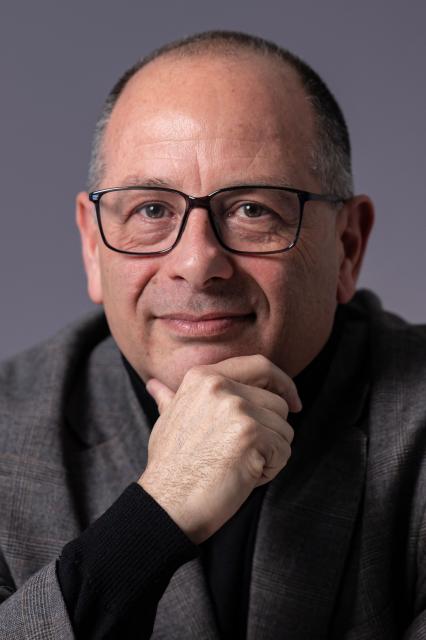 French Socialist Party's (PS) David Fournier candidate in the Avignon upcoming municipal elections poses during a photo session in Avignon on February 2, 2026. (Photo by Miguel MEDINA / AFP)