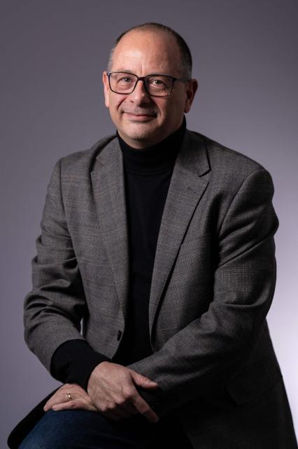 French Socialist Party's (PS) David Fournier candidate in the Avignon upcoming municipal elections poses during a photo session in Avignon on February 2, 2026. (Photo by Miguel MEDINA / AFP)