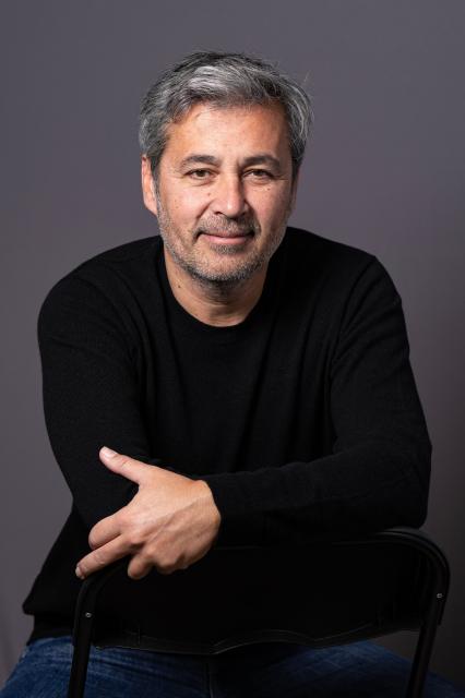 French former journalist Olivier Galzi, candidate in the Avignon upcoming municipal elections poses during a photo session in Avignon on February 2, 2026. (Photo by Miguel MEDINA / AFP)