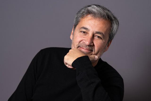 French former journalist Olivier Galzi, candidate in the Avignon upcoming municipal elections poses during a photo session in Avignon on February 2, 2026. (Photo by Miguel MEDINA / AFP)