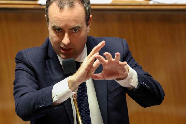 France's Prime Minister Sebastien Lecornu speaks during a session of questions to the Government at The National Assembly, French Parliament lower house, in Paris on February 3, 2026. (Photo by Ludovic MARIN / AFP)