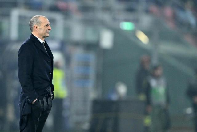 AC Milan's Italian coach Massimiliano Allegri looks on from the techinal area during the Italian Serie A football match between Bologna and AC Milan at the Renato Dall'Ara stadium in Bologna on February 3, 2026. (Photo by Andreas SOLARO / AFP)