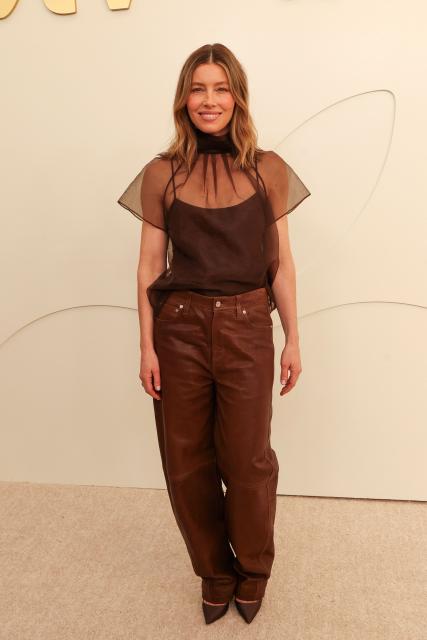 US actress Jessica Biel attends the Apple TV Press Day in Santa Monica, California, on February 3, 2026. (Photo by VALERIE MACON / AFP)