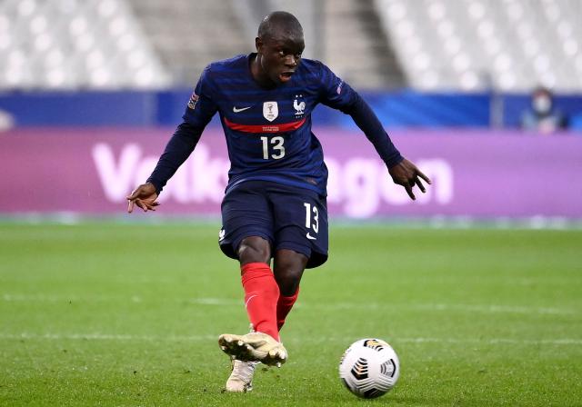 (FILES) France's midfielder NGolo Kante kicks the ball during the Nations League football match between France and Portugal, on October 11, 2020 at the Stade de France in Saint-Denis, outside Paris. French international midfielder N'Golo Kanté has joined Fenerbahçe after two and a half seasons in the Saudi league, the Istanbul club announced on 
February 4, 2026, thanking Turkish President for intervening to help finalize the transfer. (Photo by FRANCK FIFE / AFP)