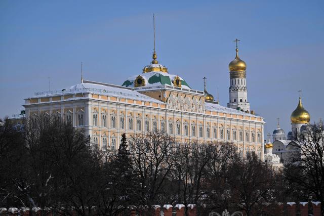 This photograph taken on February 4, 2026 shows a view of the Kremlin in central Moscow. The Kremlin on February 4, 2026 said it would press on with its almost four-year offensive against Ukraine until Kyiv agrees to Moscow's terms for a settlement, as US-mediated talks opened in Abu Dhabi. (Photo by Hector RETAMAL / AFP)