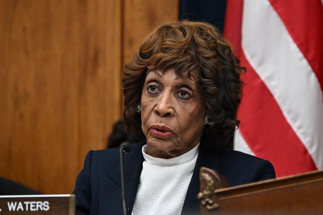 Committee ranking member US Representative Maxine Waters, Democrat from California, speaks as Treasury Secretary Scott Bessent testifies during a House Financial Services Committee hearing on "The Annual Report of the Financial Stability Oversight Council" on Capitol Hill in Washington, DC, on February 4, 2026. (Photo by Alex WROBLEWSKI / AFP)