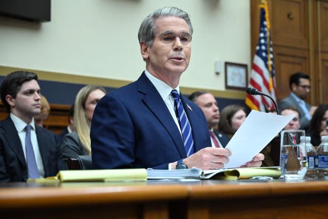 US Treasury Secretary Scott Bessent testifies during a House Financial Services Committee hearing on "The Annual Report of the Financial Stability Oversight Council" on Capitol Hill in Washington, DC, on February 4, 2026. (Photo by Alex WROBLEWSKI / AFP)