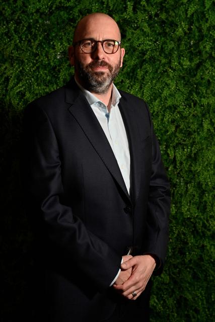 Nimes' City Councillor and candidate for mayor of Nimes, Vincent Bouget poses during a photo session in Nimes, souther France on February 4, 2026. (Photo by Sylvain THOMAS / AFP)
