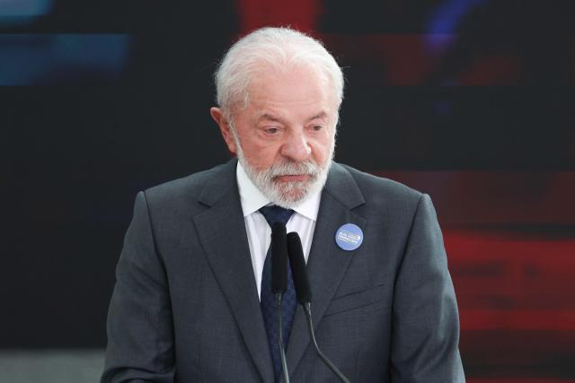 The president of the Federal Senate, Davi Alcolumbre attend the launching ceremony of the Brazil Pact to Combat Femicide at the Planalto Palace in Brasilia, Brazil on February 4, 2026. (Photo by Sergio Lima / AFP)