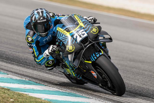 Trackhouse MotoGP Team's Spanish rider Raul Fernandez takes a corner during the third day of the 2026 MotoGP pre-season test at the Sepang International Circuit in Sepang on February 5, 2026. (Photo by Mohd Rasfan / AFP)
