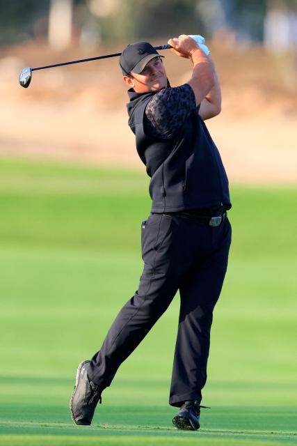 US Patrick Reed plays a shot on day one of the Qatar Masters 2026 at Doha Golf Club, in Doha on February 5, 2026. (Photo by Karim JAAFAR / AFP)